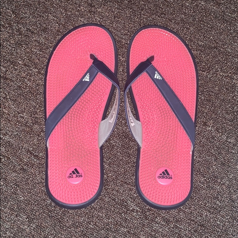 Adidas massage flip flops, US 8